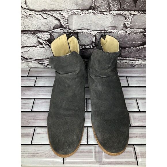 Shoe The Bear Dark Grey Suede Casual Back Zip Heel Boots Women Sz 41EU/10.5M US - Picture 2 of 16
